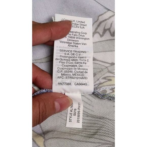 J.Crew Pastel Maxi Light Sky Floral Silky V-neck Dress Cap Sleeve 10 - Picture 7 of 8